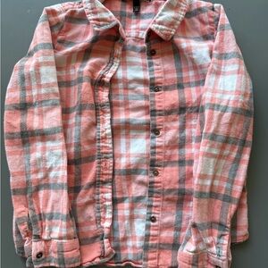 Derek Heart Pink and Gray Button Down Shirt